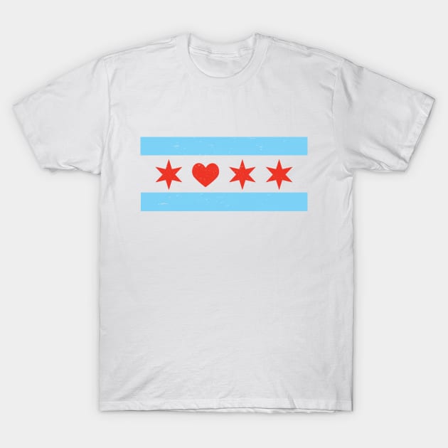 Chicago Love Flag T-Shirt by buffalodrygoods